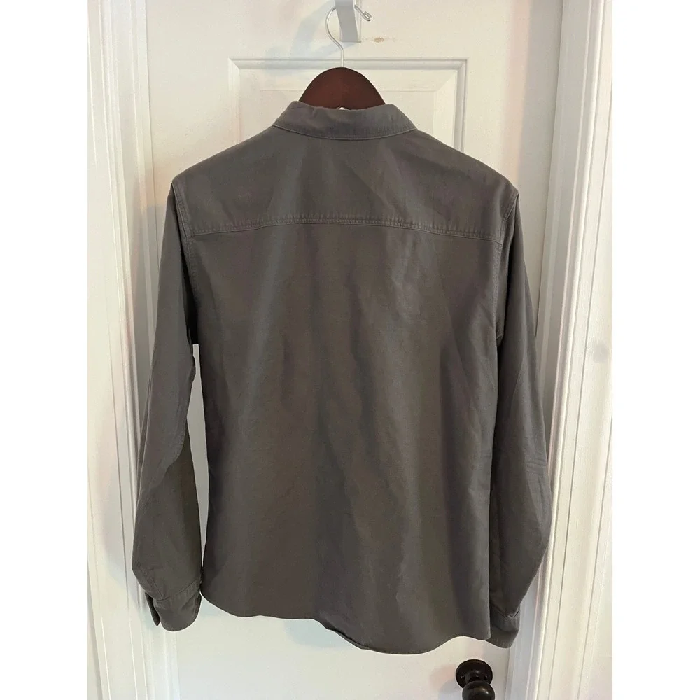 AllSaints‎ Huntington LS Shirt Charcoal Grey Ramskull
